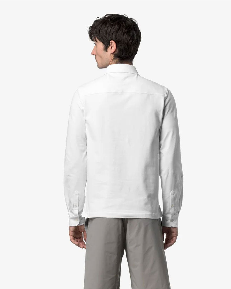 K-Way Camicia Vanoux Light Stretch Jersey Colore Bianco
