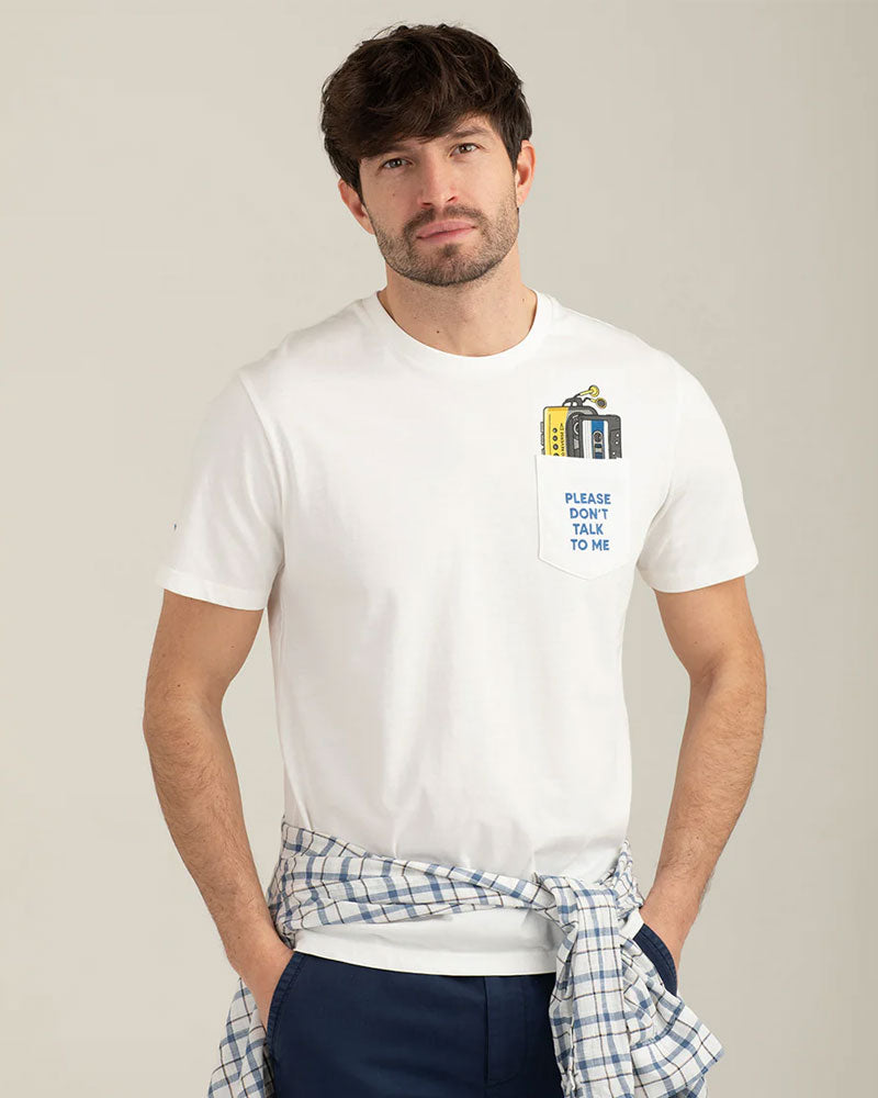 Fred Mello T-Shirt con Taschino Stampato Colore Bianco