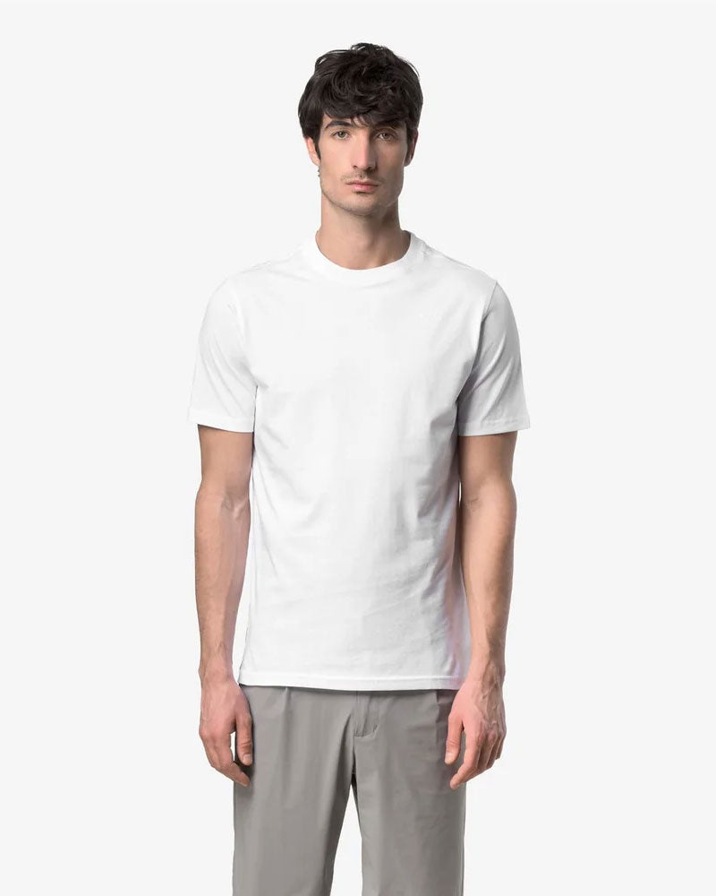 K-Way T-Shirt Odom Jersey Micro Lettering Colore Bianco