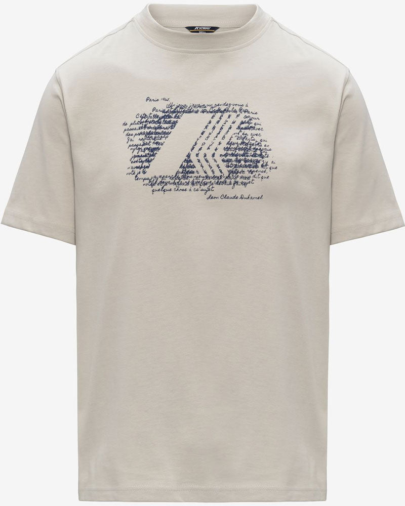 K-Way T-Shirt Solo Jersey History Colore Bianco