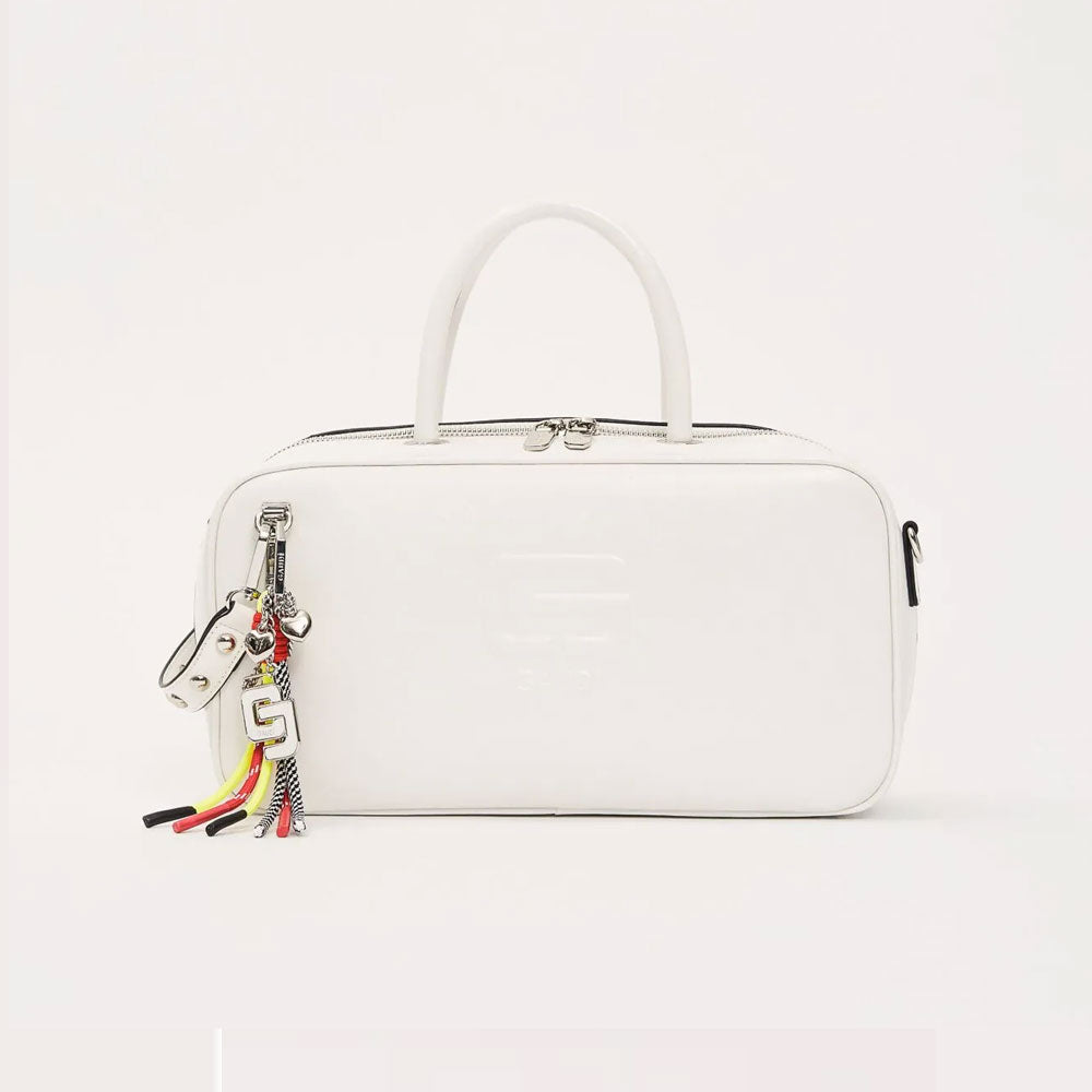 Gaudì Borsa Top Handle con Charms Colore Bianco