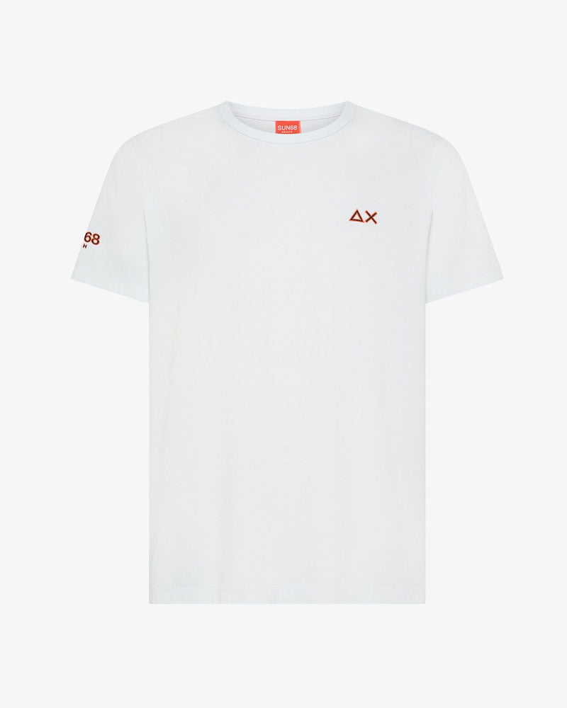 Sun68 T-Shirt con Logo Colore Bianco