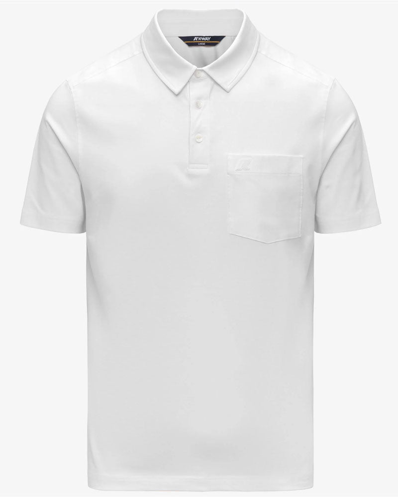 K-Way Polo Vanoine Light Stretch Jersey Colore Bianco