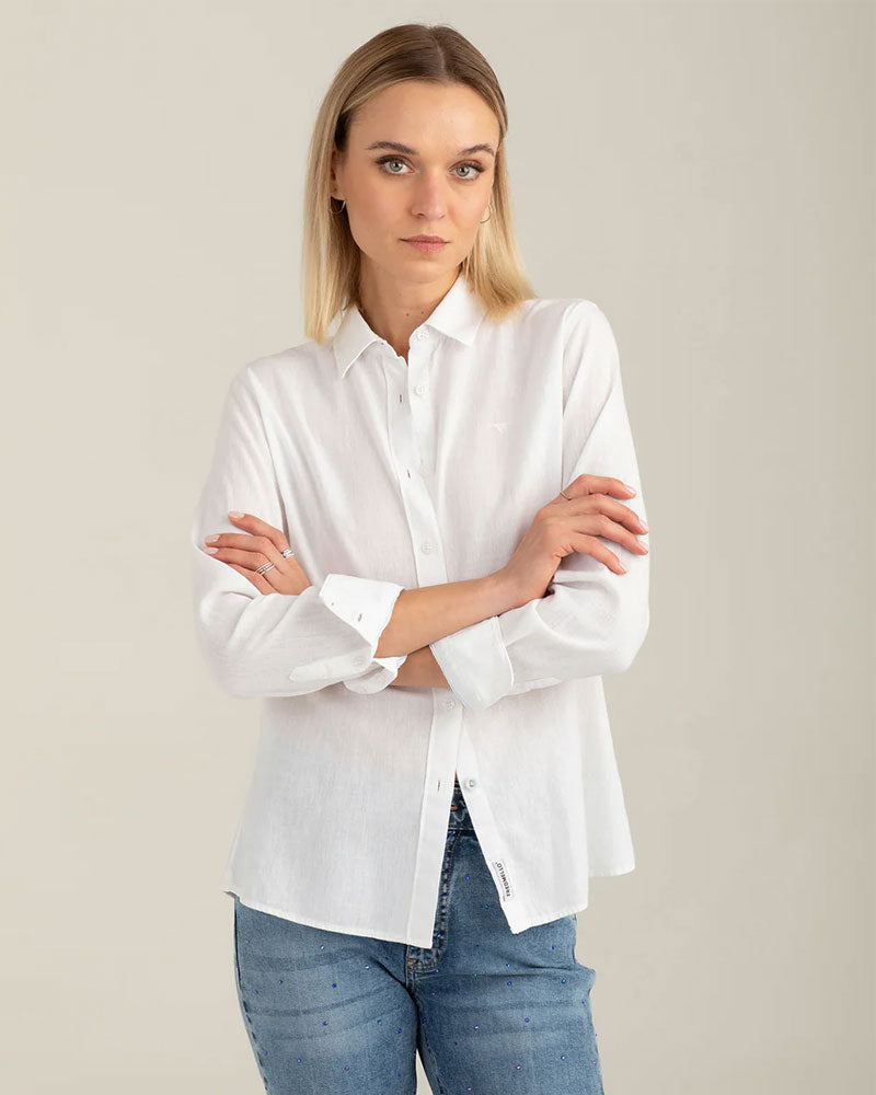 Fred Mello Camicia Manica Lunga Colore Bianco