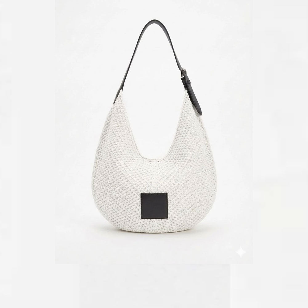 Vivienne D Borsa Mare Ricamata Colore Bianco
