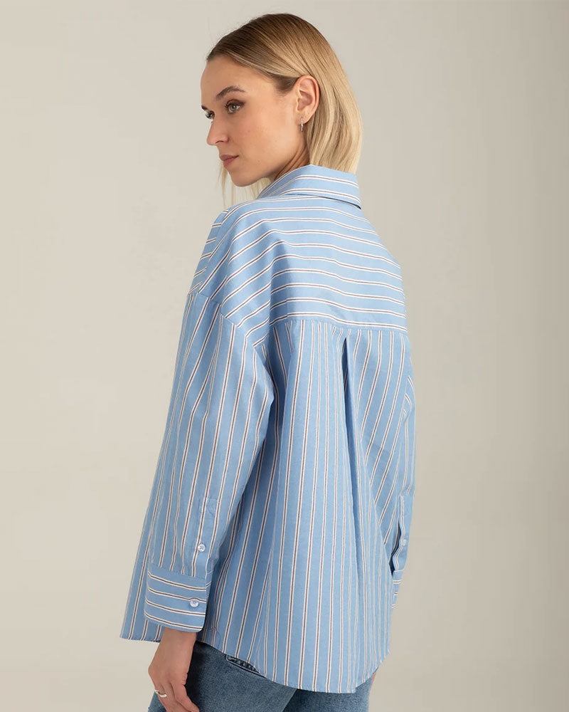 Fred Mello Camicia a Righe Colore Light Blue