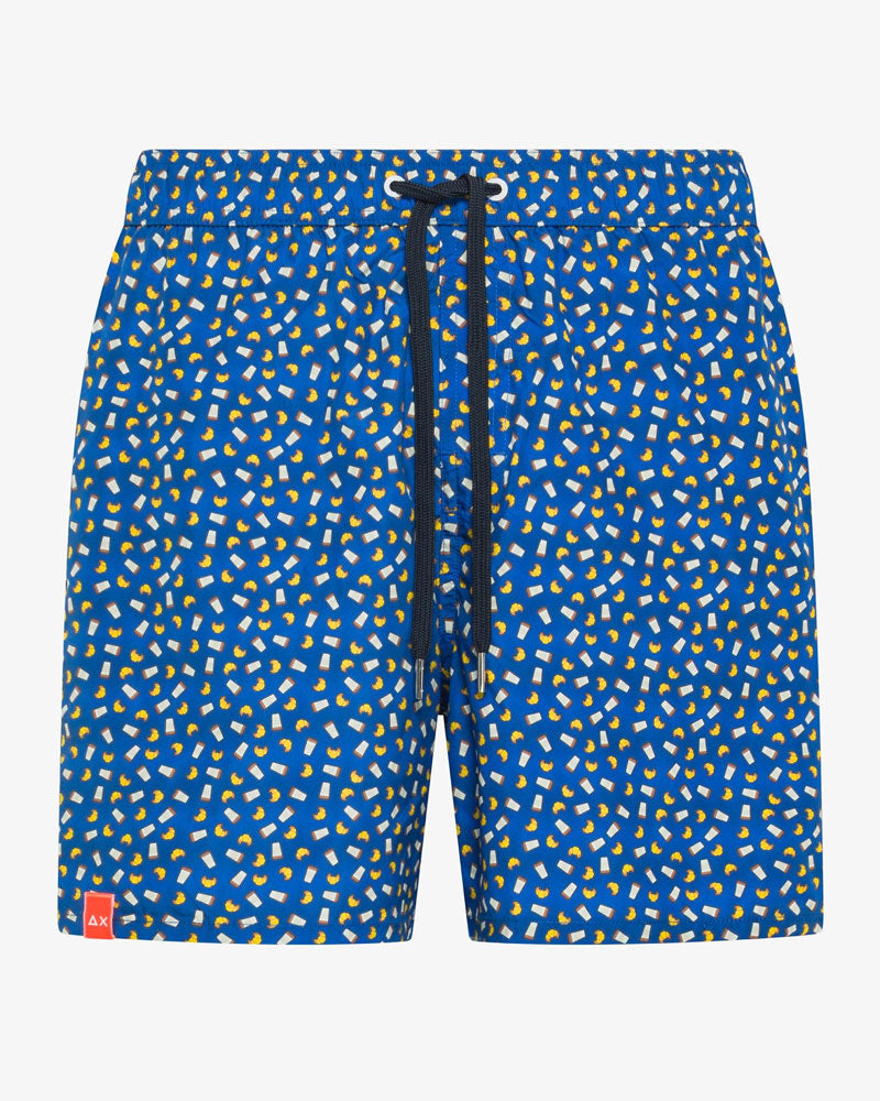 Sun68 Boxer Mare con Stampa Colore Blu Royal