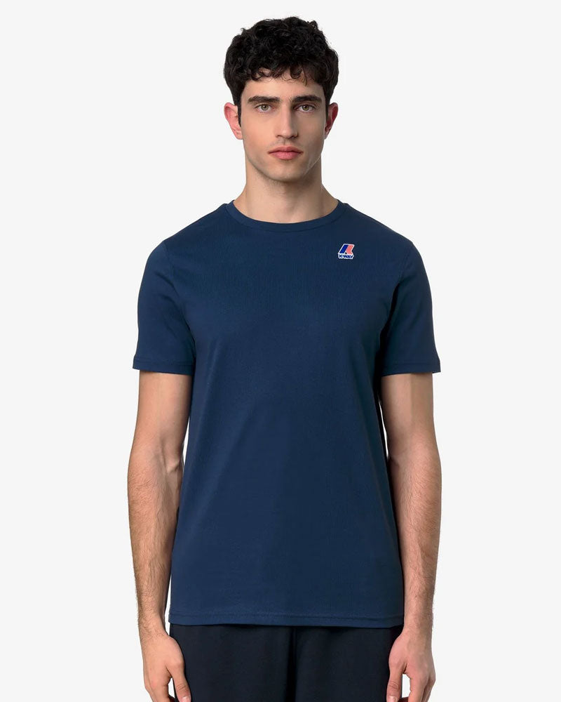 K-Way T-Shirt Leonide in Cotone Colore Blu Insignia