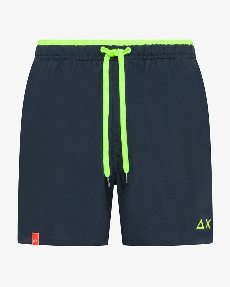 Sun68 Shorts Mare in Nylon Colore Blu Navy