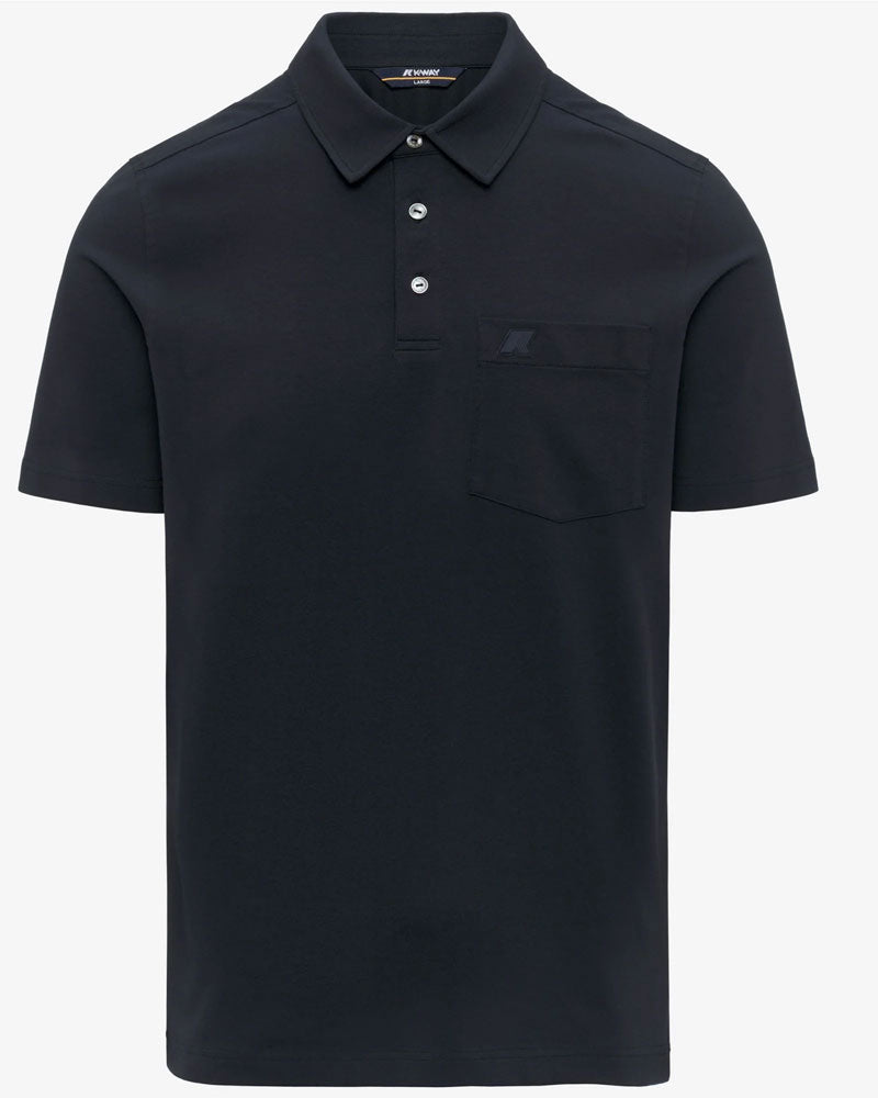 K-Way Polo Vanoine Light Stretch Jersey Colore Blu Navy