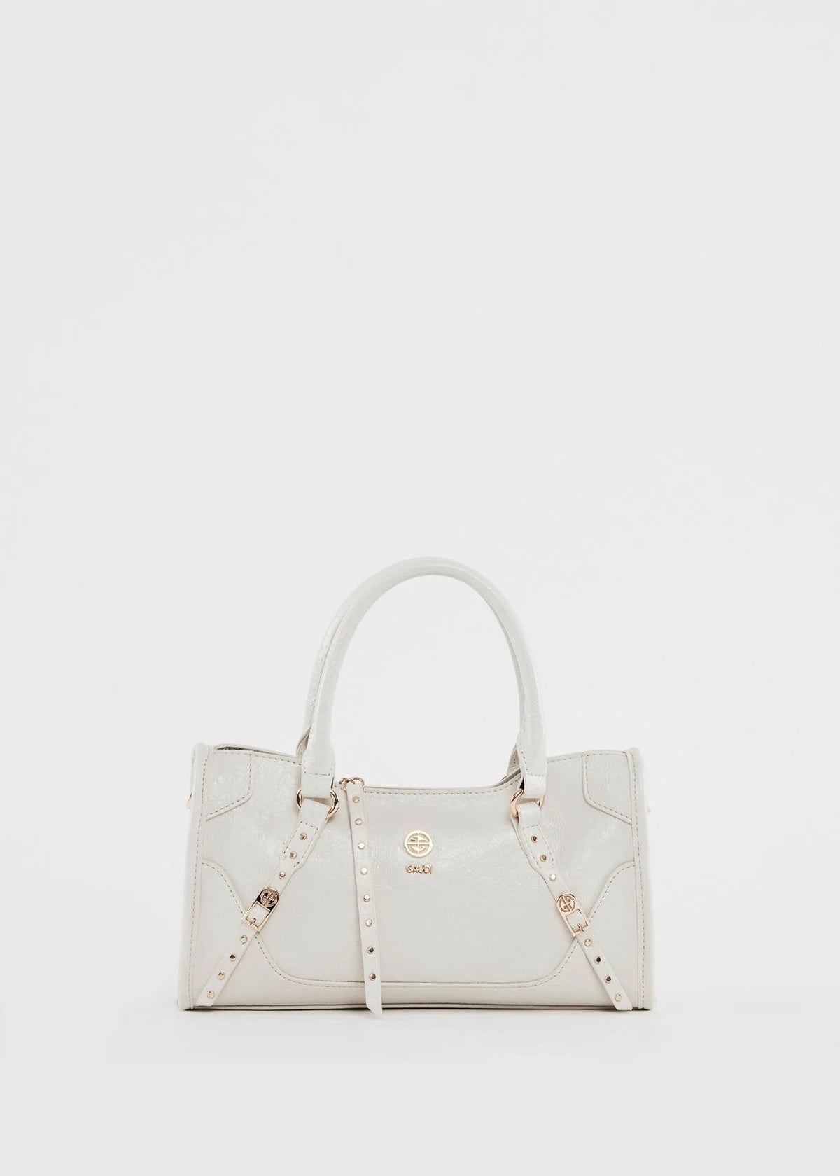 Gaudì Mini Borsa Top Handle Bianca in Similpelle Lucida