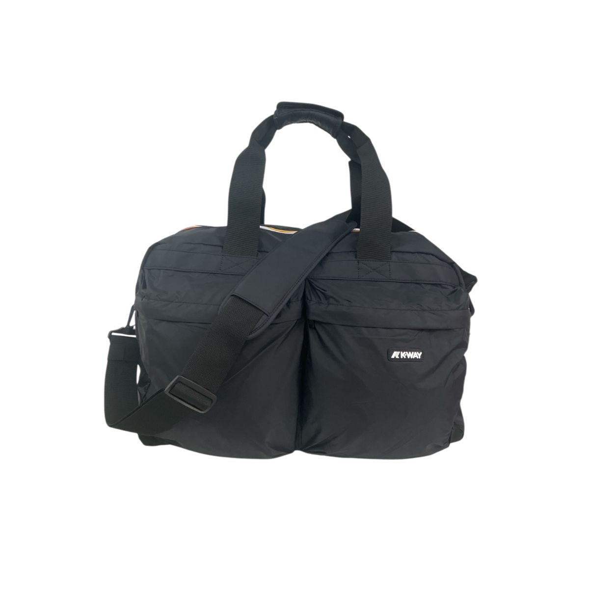 K-Way  Borsone Ardelu Colore Nero Unisex con Tasche Portaoggetti e Tracolla Regolabile