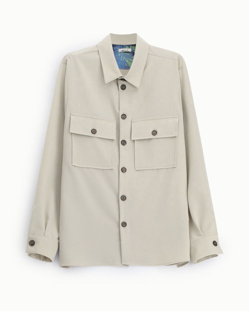 Imperial Camicia Classica con Tasche Frontali Applicate Colore Calce