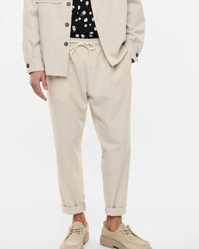 Imperial Pantaloni Jogger con Coulisse e Risvolto Colore Calce
