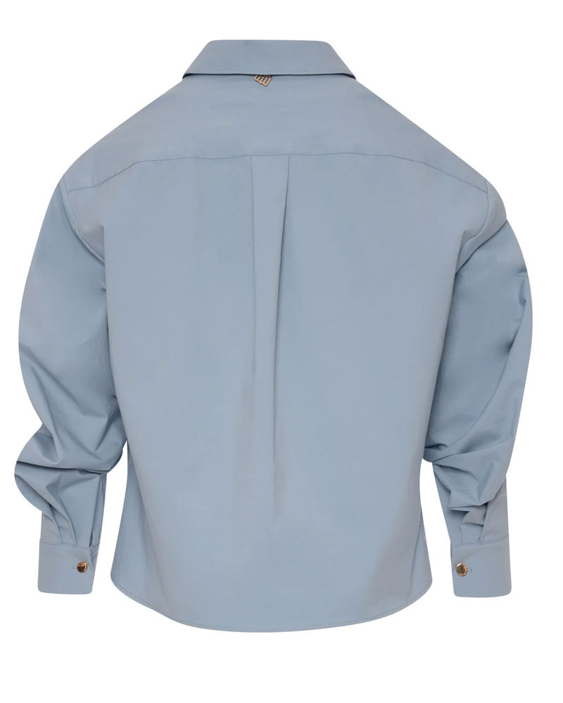 Fracomina Camicia Corta con Collo Classico Colore Azzurro