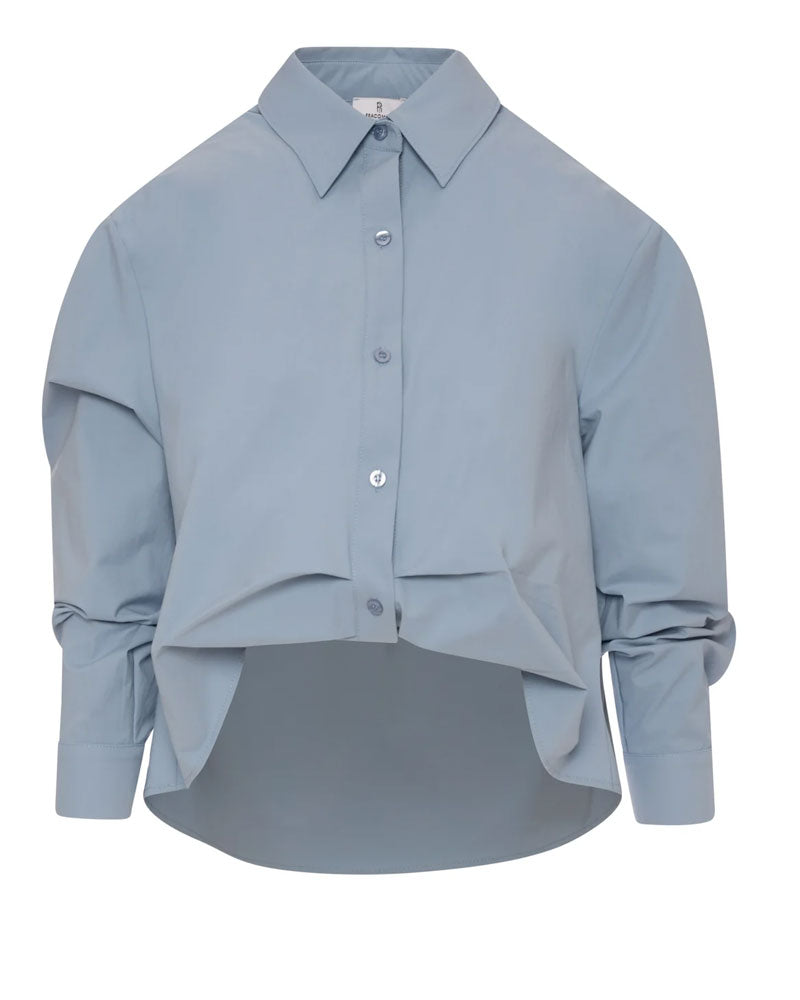 Fracomina Camicia Corta con Collo Classico Colore Azzurro