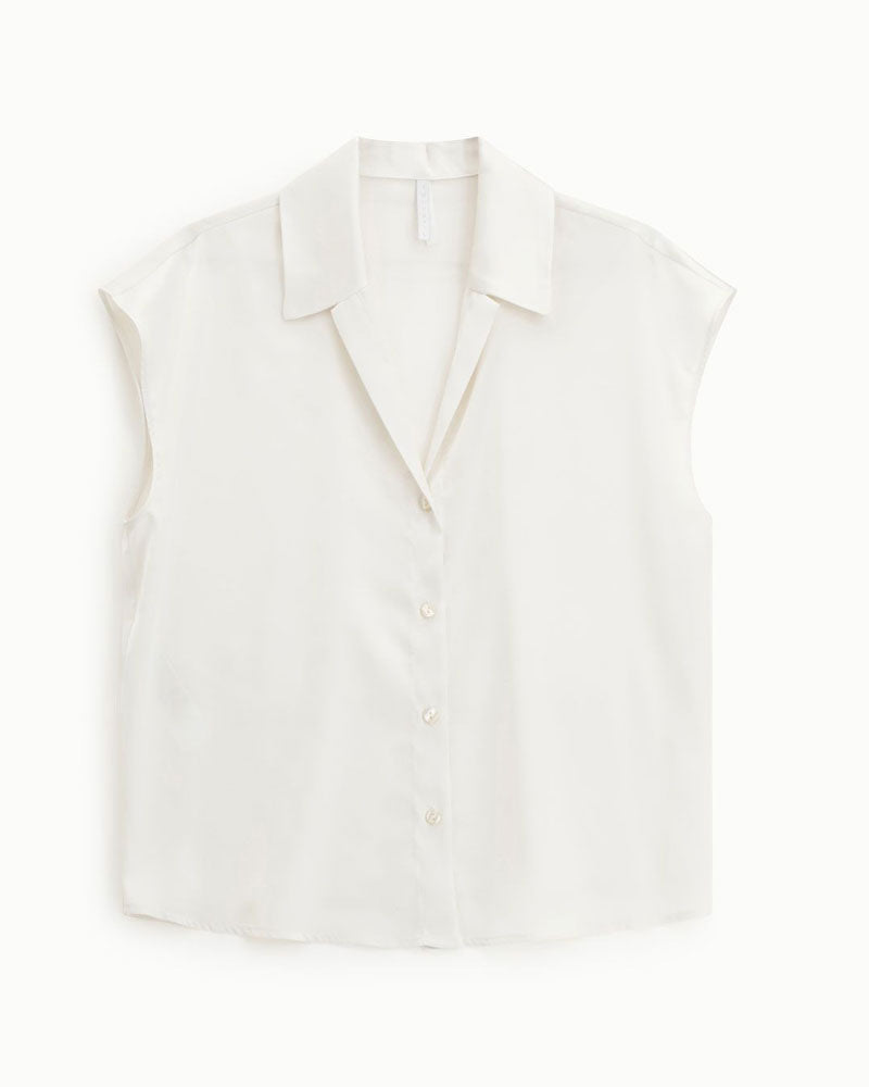 Imperial Camicia senza Maniche con Colletto Classico Colore Champagne