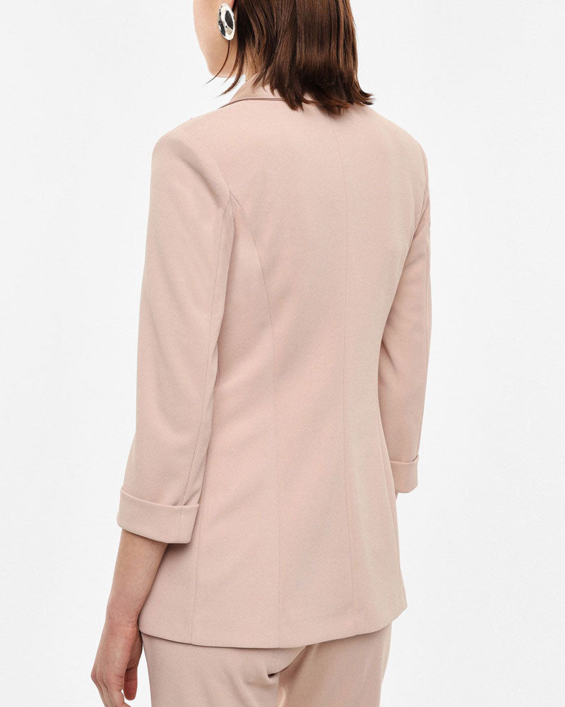 Imperial Blazer Doppiopetto con Maniche Tre Quarti Colore Cipria