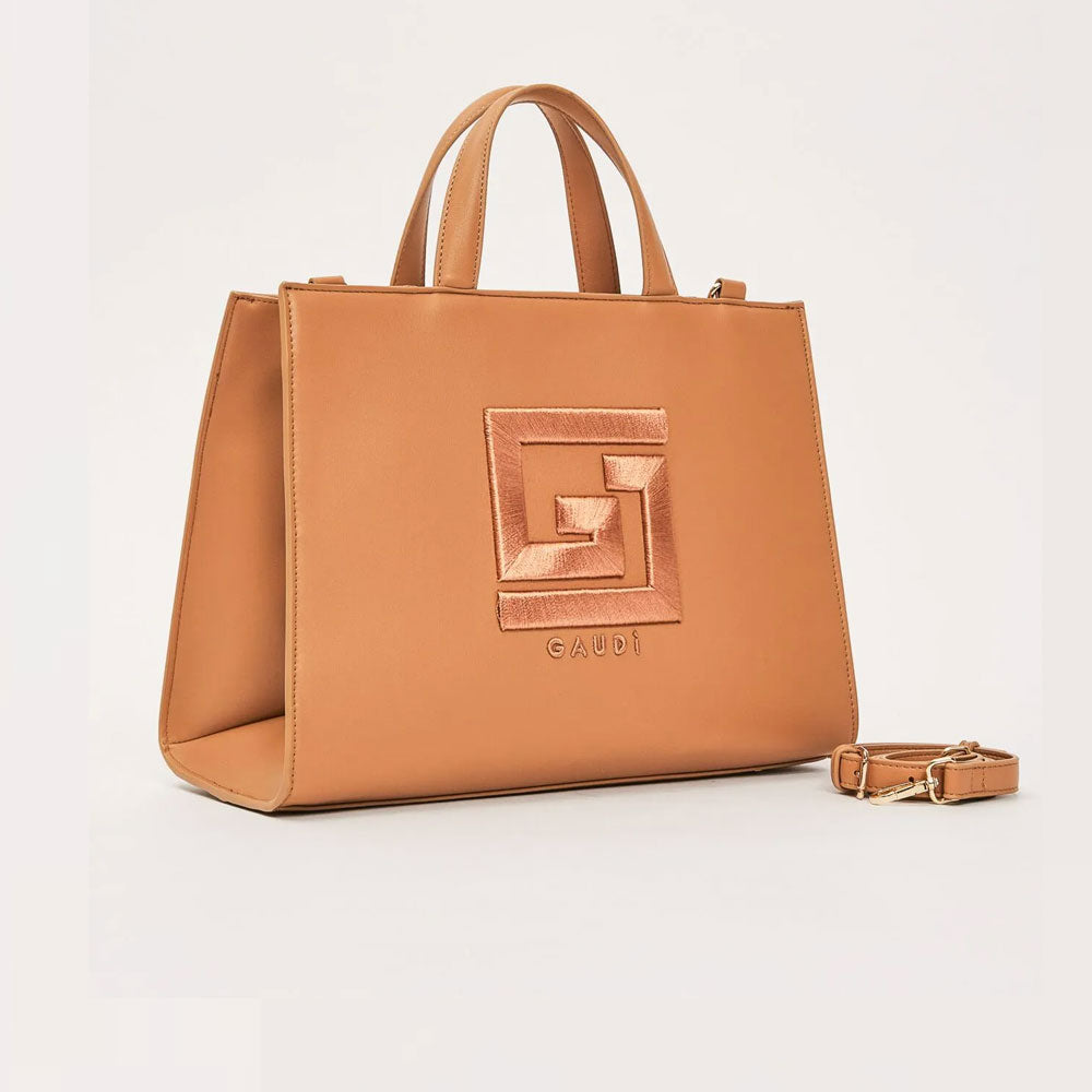 Gaudì Borsa Shopping in Similpelle Colore Croissant
