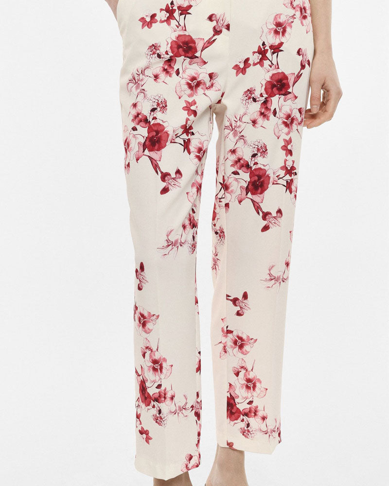 Imperial Pantaloni Sartoriali Stampa Floreale Fit Dritto