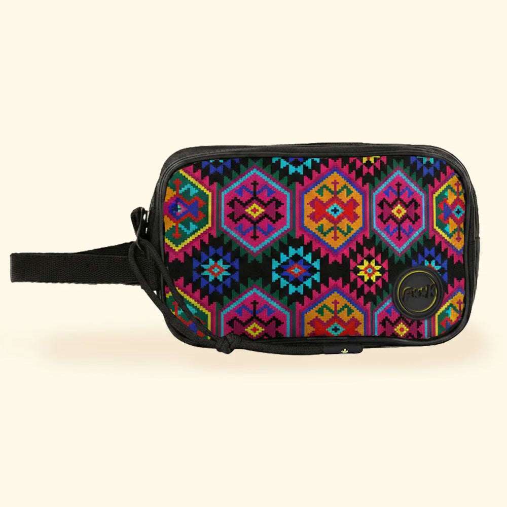 F**k Pochette Mini in Poliestere con Fantasia Colore Fucsia