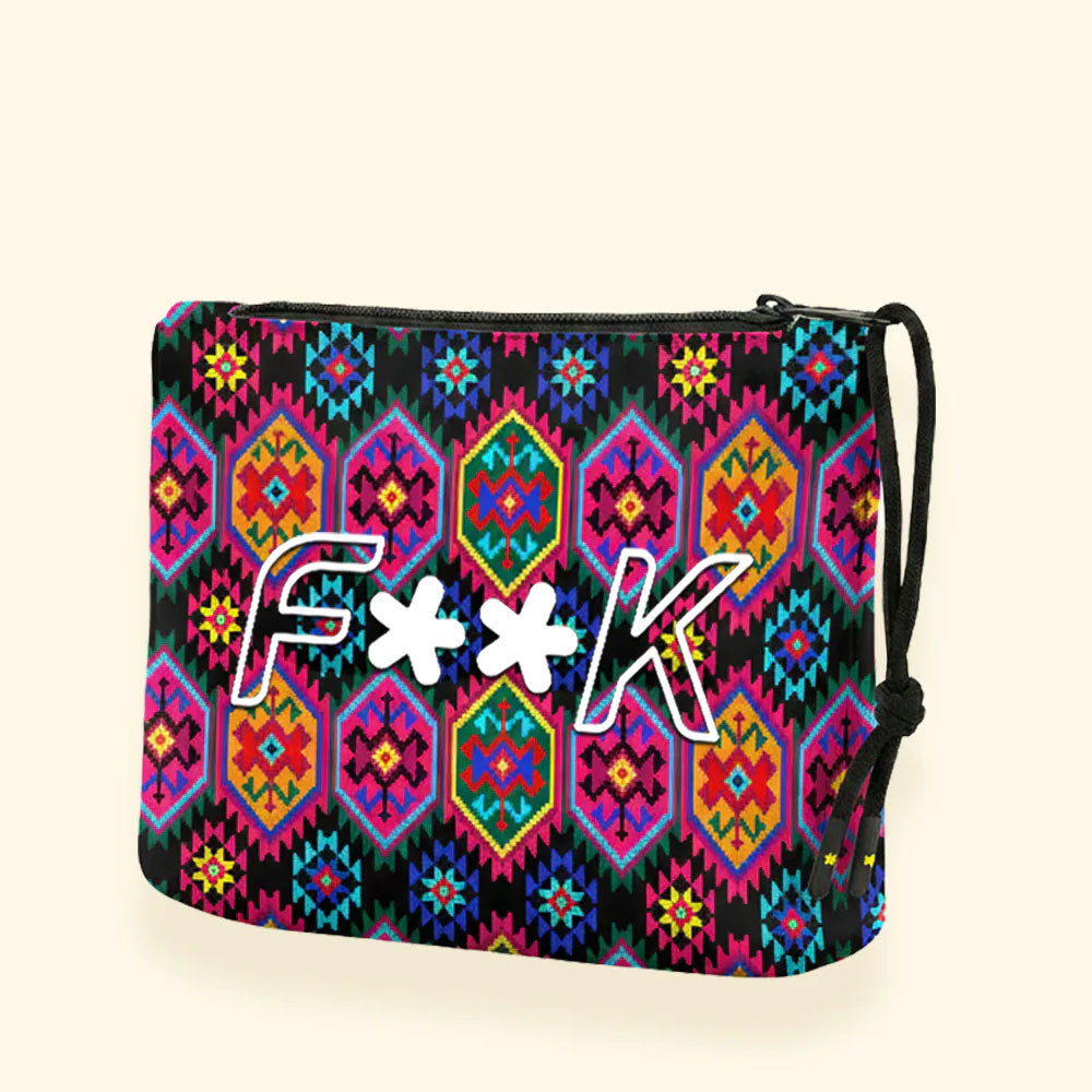 F**k Pochette con Fantasia Colore Fucsia