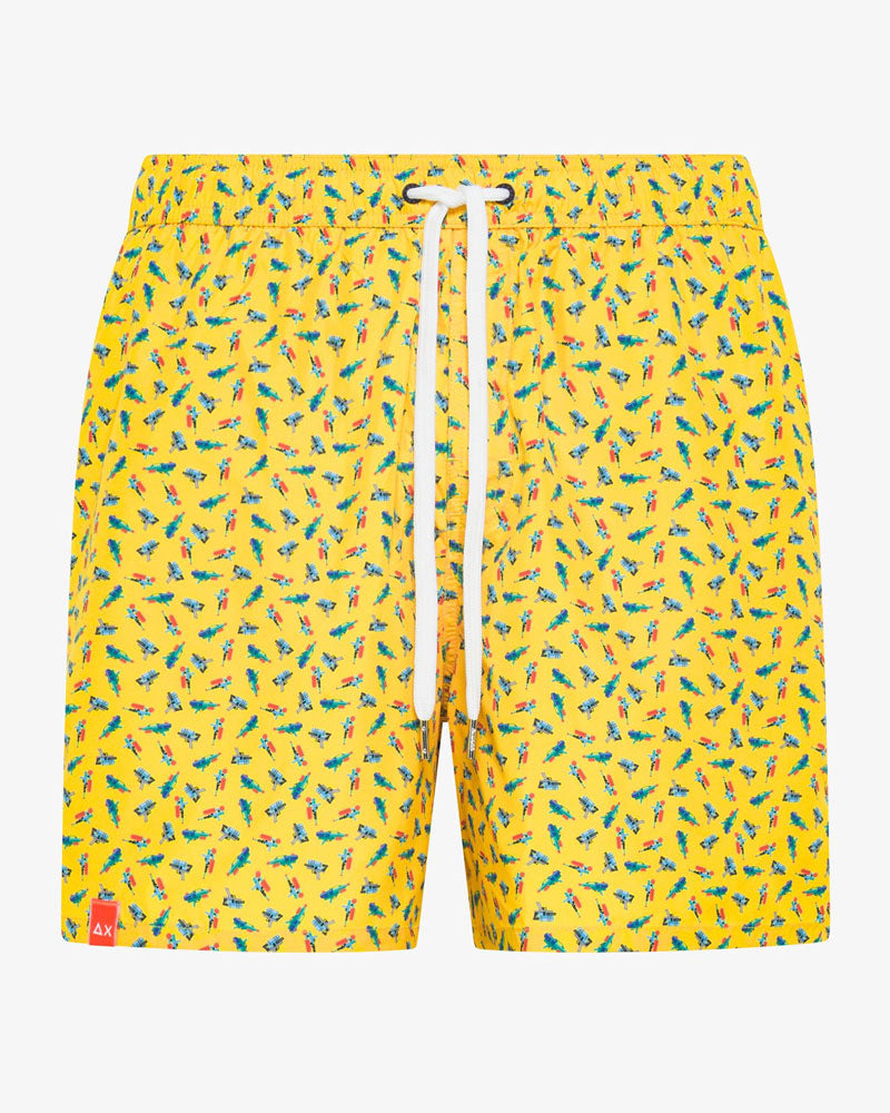 Sun68 Boxer Mare con Stampa Colore Giallo