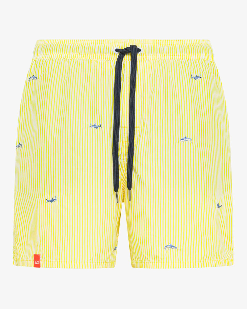 Sun68 Shorts da Bagno Colore Giallo