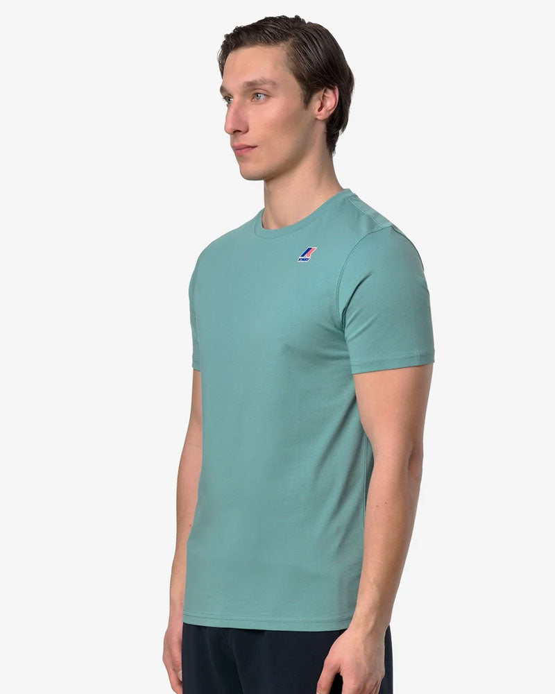 K-Way T-Shirt Leonide in Cotone Colore Green Mine