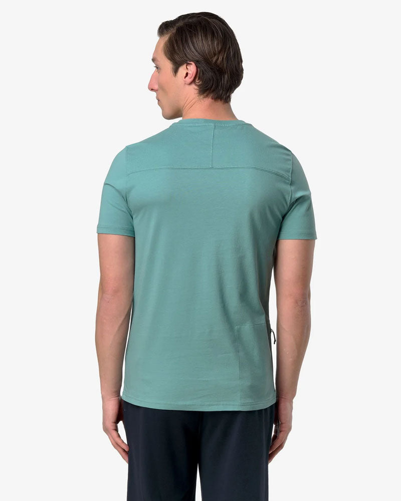K-Way T-Shirt Leonide in Cotone Colore Green Mine