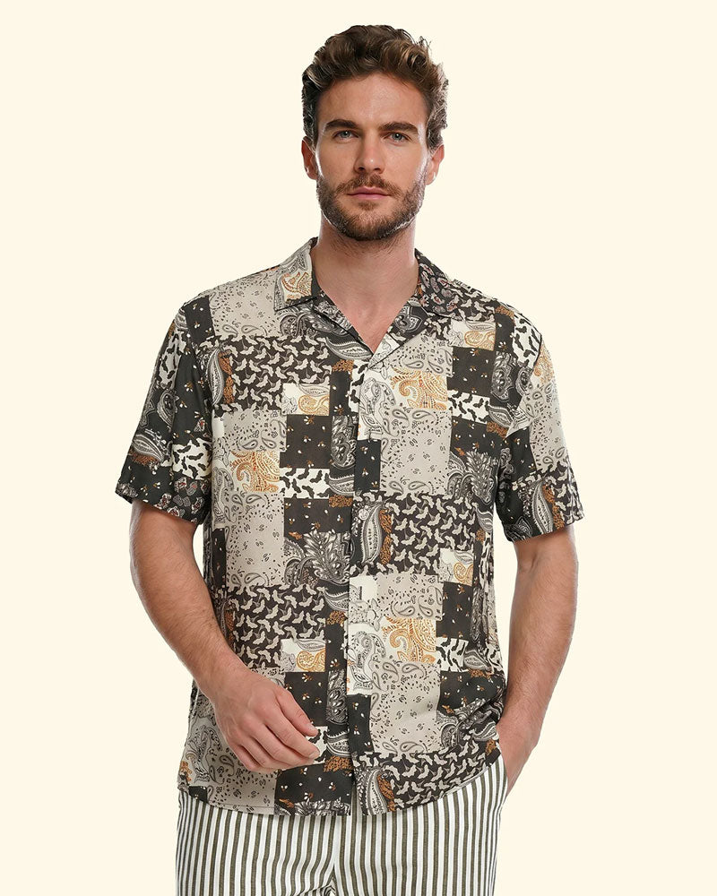 F**k Camicia con Fantasia Colore Nero