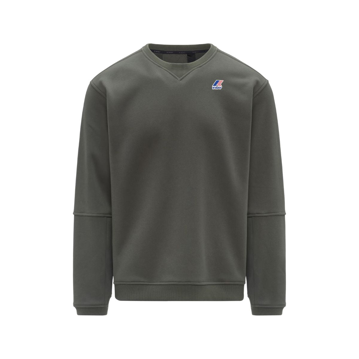 K-Way Felpa Cotone Le Vrai Colore Verde da Uomo