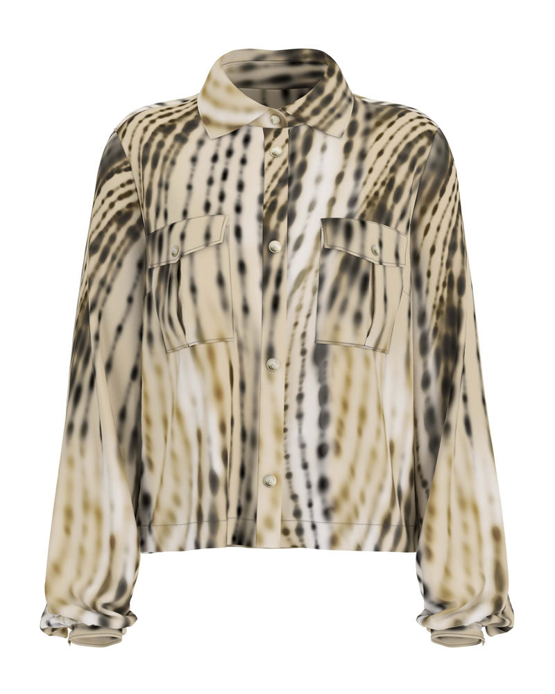 Guess Camicia in Misto Viscosa Multicolore
