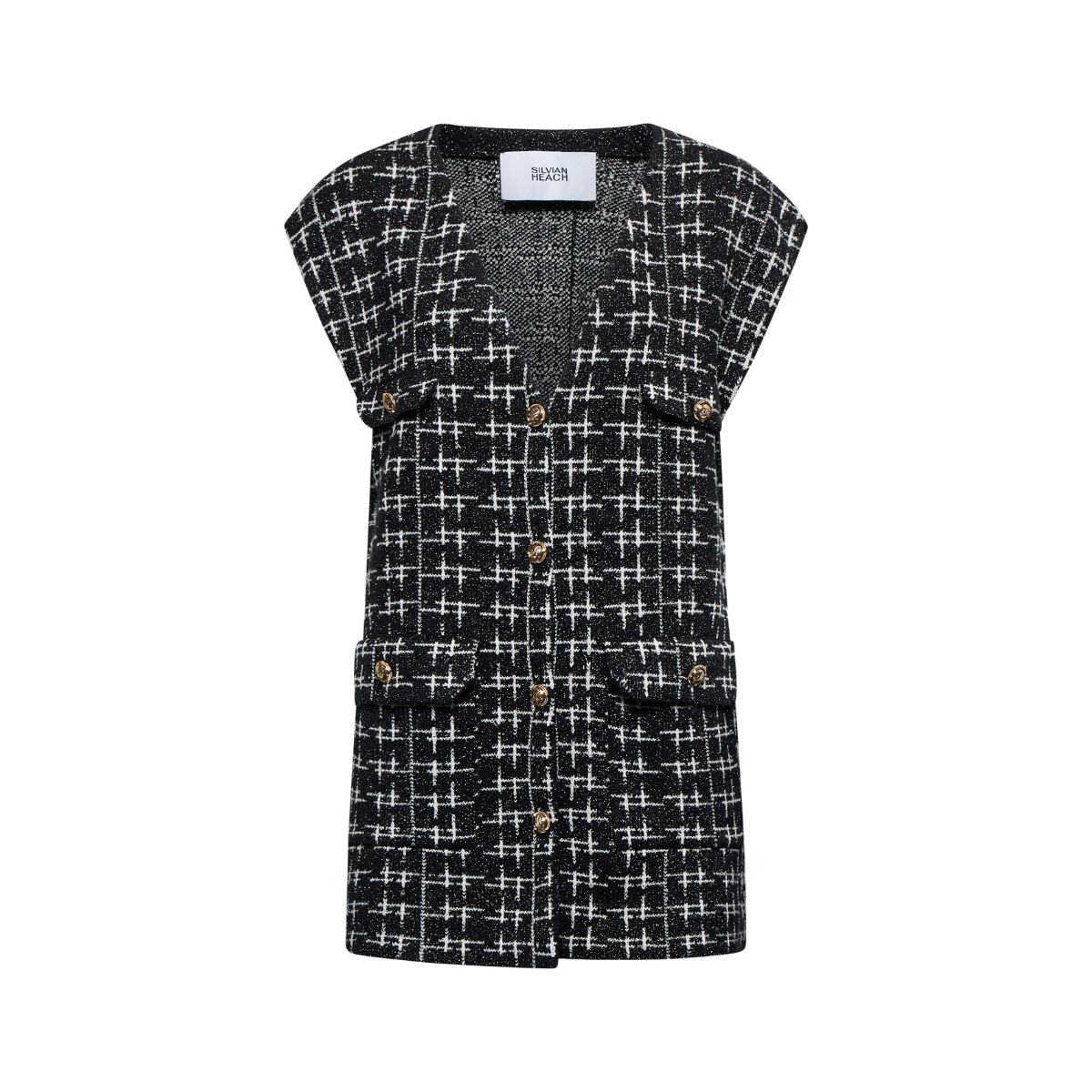 Silvian Heach Gilet Colore Nero\Bianco