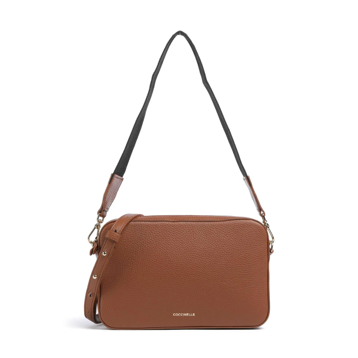 Coccinelle Tebe Borsa a Spalla di Pelle di Vacchetta Colore Marrone