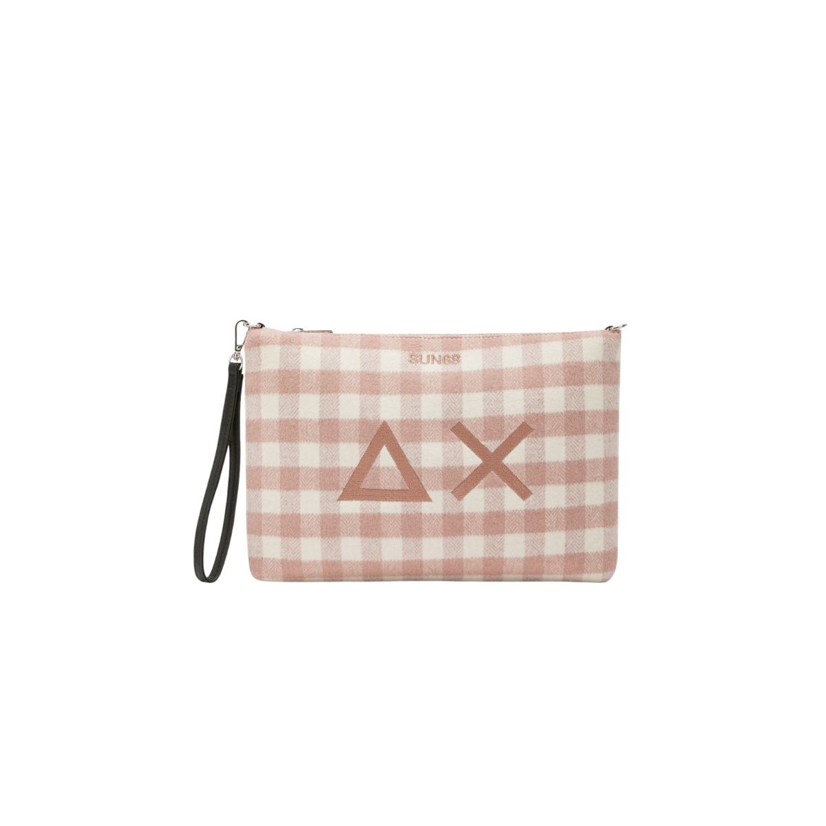 Sun 68 Pochette in Lana Check Colore Rosa