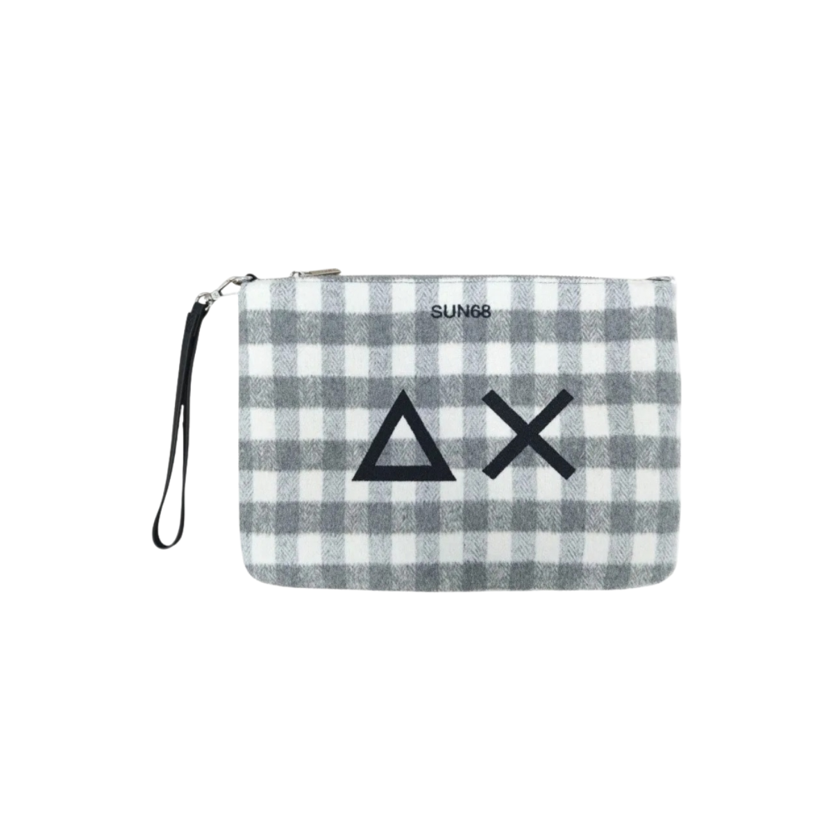 Sun 68 Pochette Fantasia Tartan Colore  Bianco e Grigio