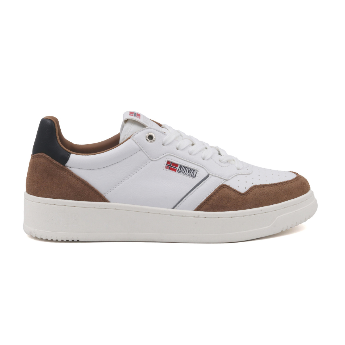 Norway Sneakers Colore Bianco e Marrone