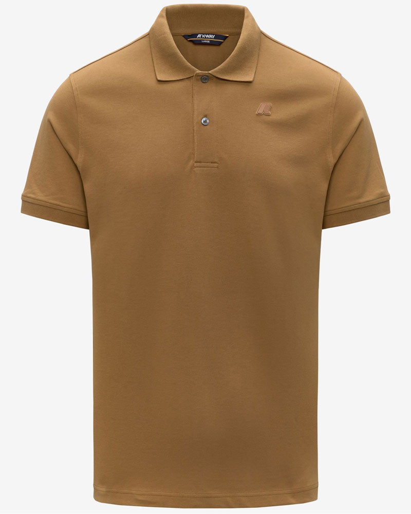 K-Way Polo Amedee Pique Slim Colore Marrone Sabbia