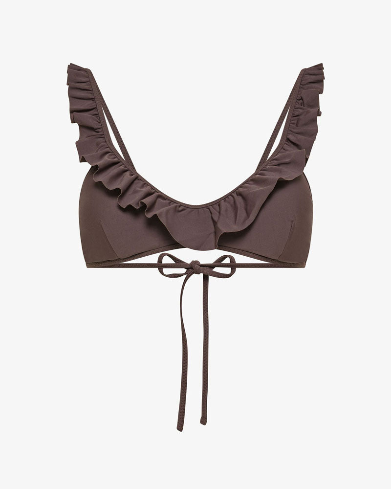 Sun68 Top Mare con Rouches Colore Marrone