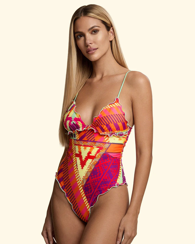 F**k Monokini con Fantasia Colore Rosa