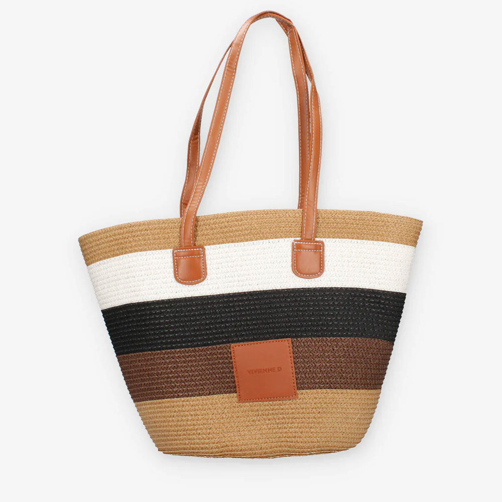 Vivienne D Borsa a Spalla in Paglia Multicolore
