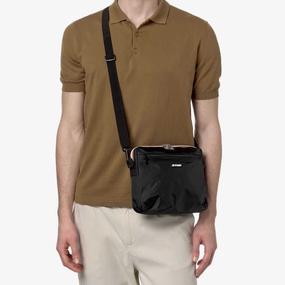 K-Way Borsello Moire Colore Nero