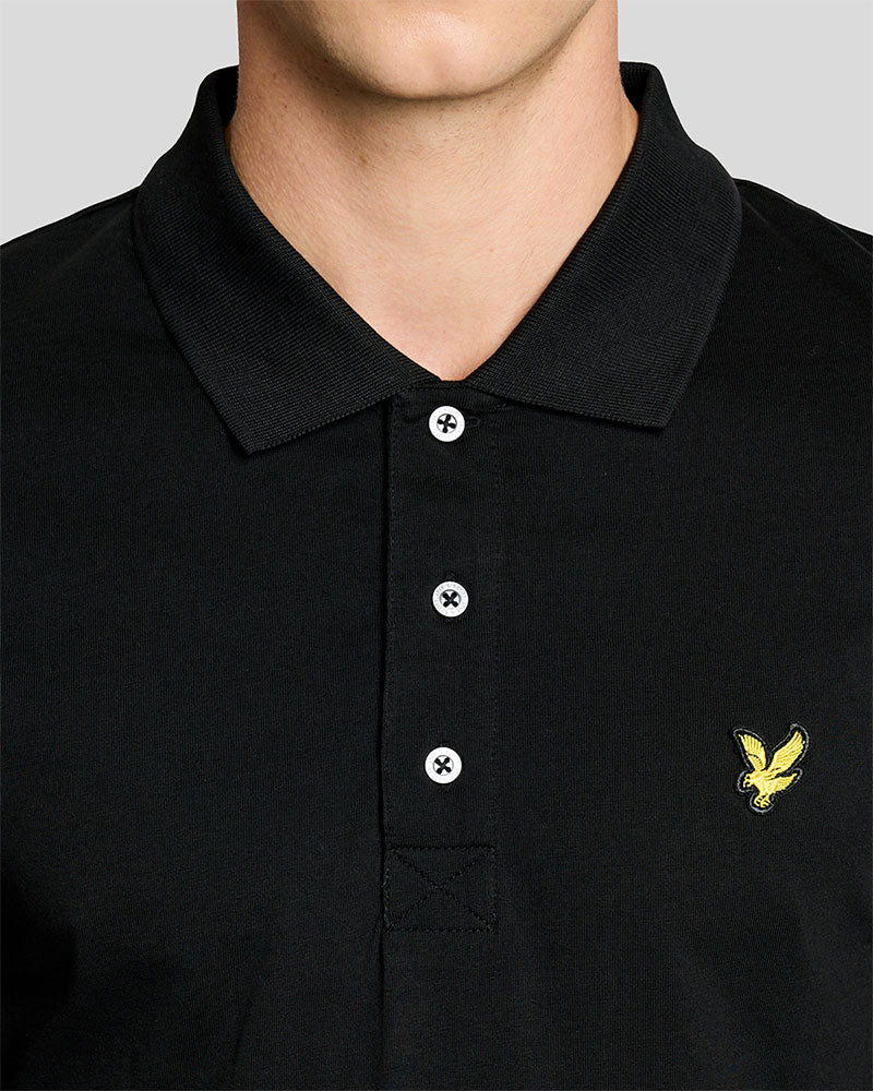 Lyle & Scott Polo in Jersey di Cotone Colore Nero