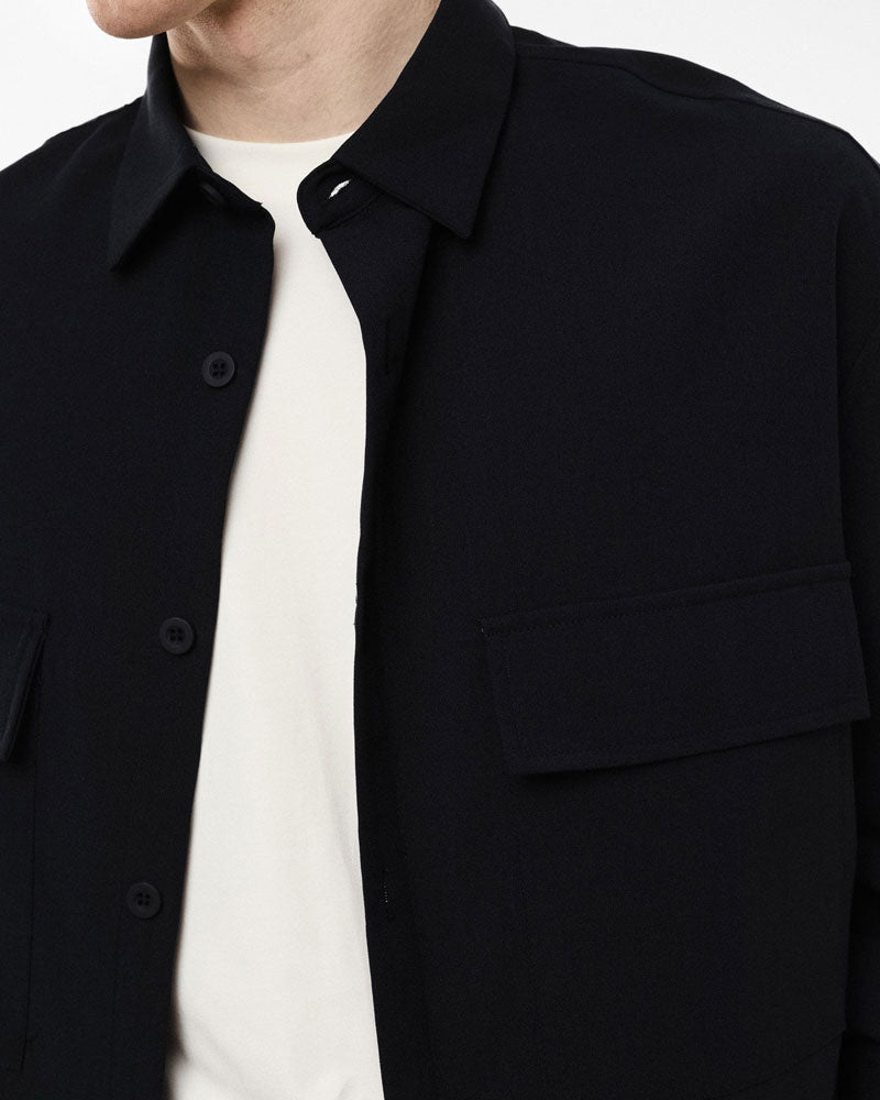 Imperial Camicia Classica con Tasche Applicate Frontali Colore Blu