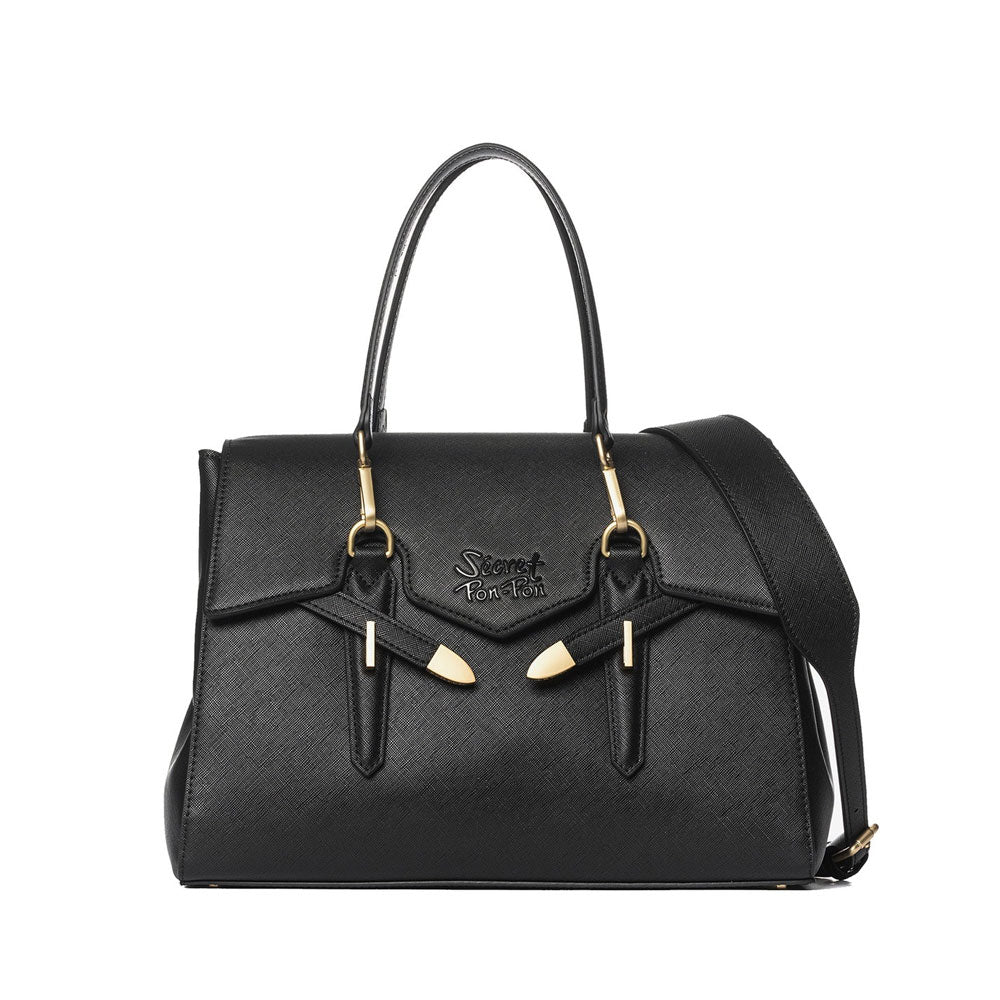 Secret Pon Pon Borsa Yalis Grain Medium Colore Nero