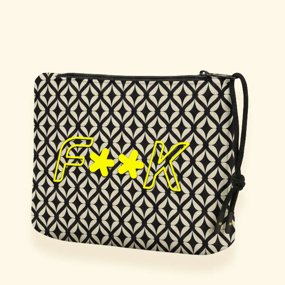 F**k Pochette Uomo con Fantasia Colore Nero