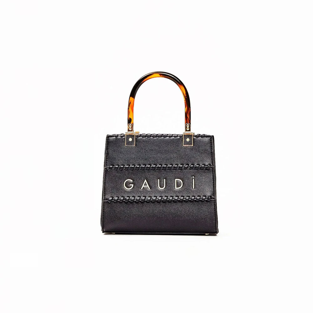 Gaudì Borsa Mini Shopping Dettaglio Manico Colore Nero