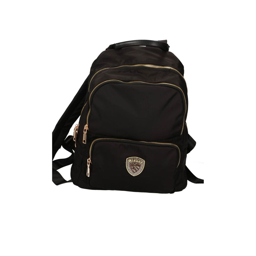 Blauer Zaino in Nylon Doppia Zip Colore Nero