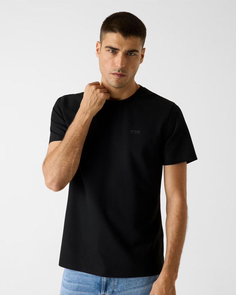 Guess T-Shirt in Jersey con Logo Colore Nero